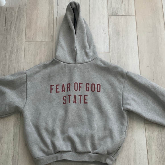 Essentials Fear of God Kids Gray Hoodie like new - Picture 1 of 6